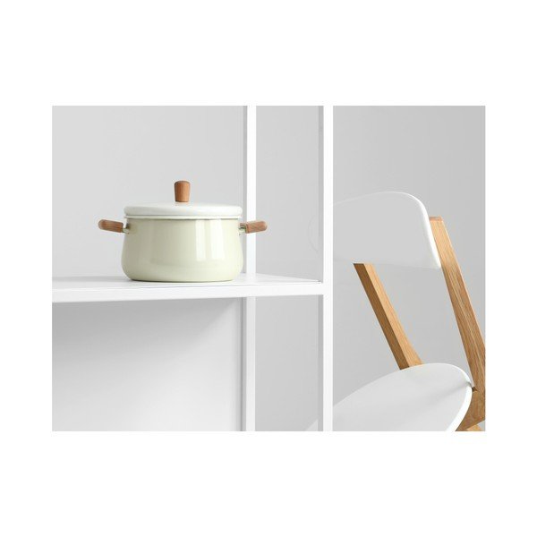 Libreria bianca Custom Form Hyller Side, altezza 110 cm - CustomForm-image-3