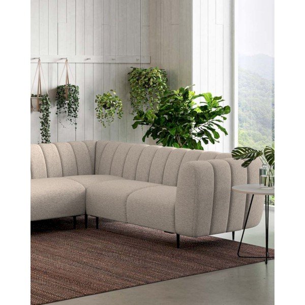 Divano angolare beige (con penisola a destra/a L) Shel – Ghado-image-3