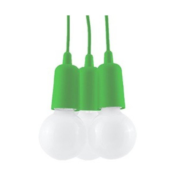 Lampada a sospensione verde 15x15 cm Rene - Sollux-image-2