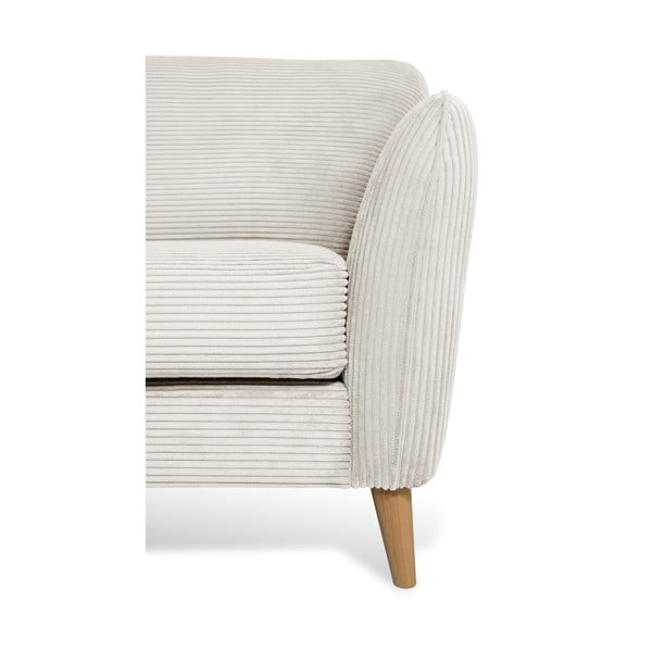 Divano angolare in velluto a coste bianco (angolo sinistro) Paris - Scandic-image-4