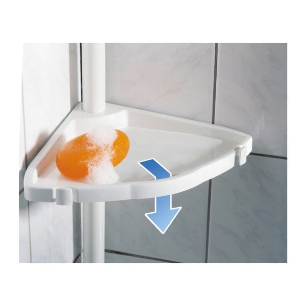 Mensola a muro telescopica bianca per il bagno Easy - Wenko-image-3