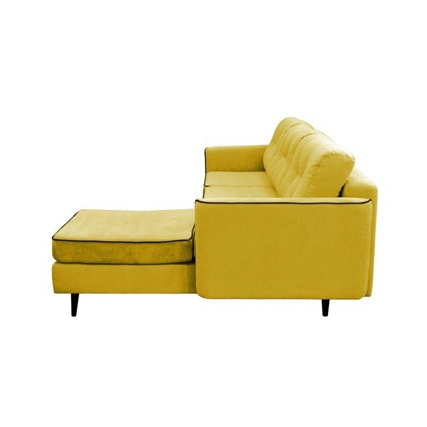 Divano letto giallo con gambe nere Libellula, angolo destro - Mazzini Sofas-image-4