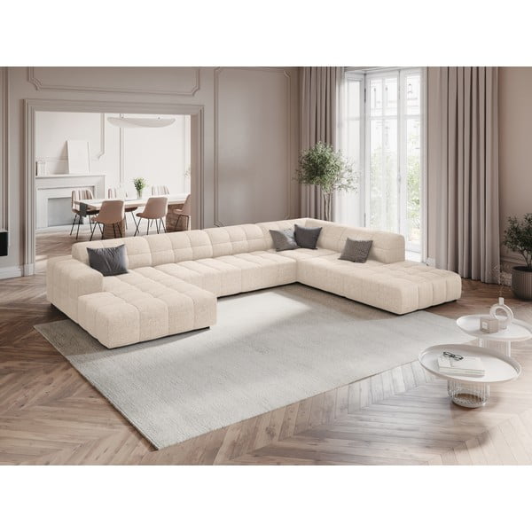 Divano angolare crema (angolo destro a forma di U) Chicago - Cosmopolitan Design-image-1