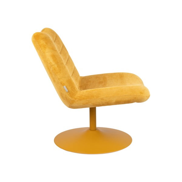Poltrona in velluto giallo ocra Bubba - Zuiver-image-3
