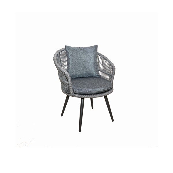Set da pranzo da giardino in rattan grigio per 6 persone Concord - Rojaplast-image-3
