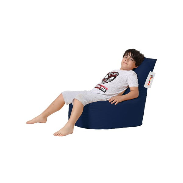 Pouf a sacco per bambini blu scuro Baton – Floriane Garden-image-1