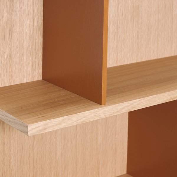 Mensola di colore naturale con effetto rovere con ripiani multipli 60 cm Stand – Hübsch-image-2