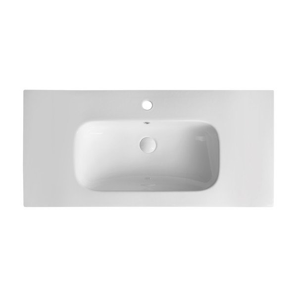 Lavabo bianco in ceramica 101x46,5 cm Piedra – Sapho-image-1