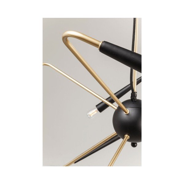 Lampada da soffitto nera con dettagli dorati Harlekin - Kare Design-image-3
