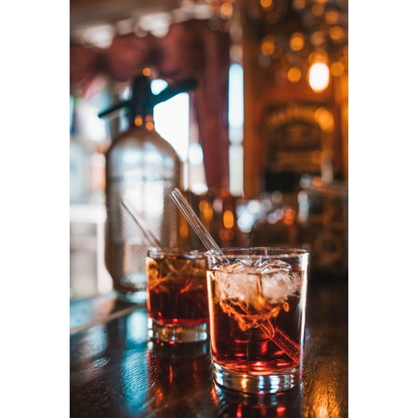 Set di 6 cannucce in vetro per bere, lunghezza 15 cm - Vialli Design-image-3