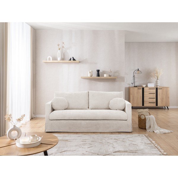 Divano color crema 195 cm Paphos – Ropez-image-4