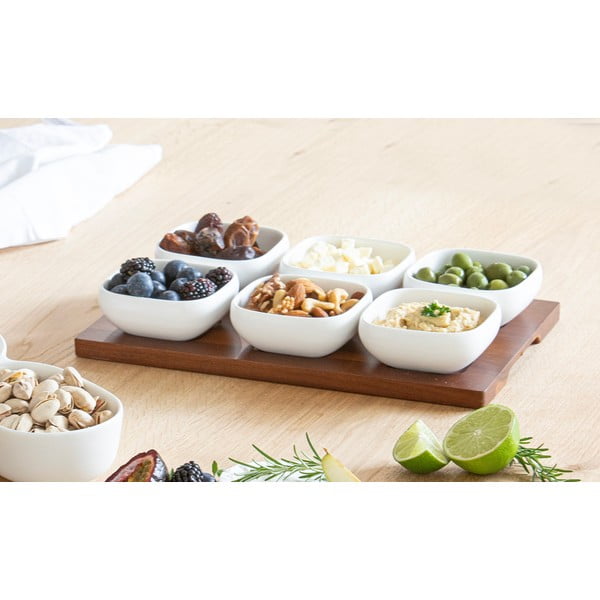 Set da portata da portata bianchi in porcellana 6 pz Essentials – Ladelle-image-1