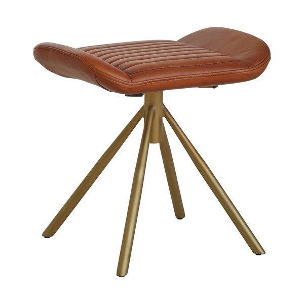 Poggiapiedi marrone con rivestimento in pelle Buffalo – Premier Housewares