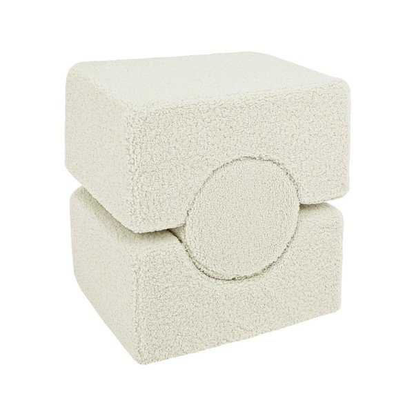 Gioco per psicomotricità bianco in bouclé 3 pz altezza totale 30 cm 83x45 cm – Meowbaby