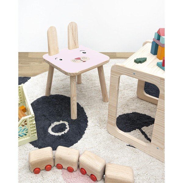 Sedia per bambini in pino massiccio Rose Bunny - Little Nice Things-image-1