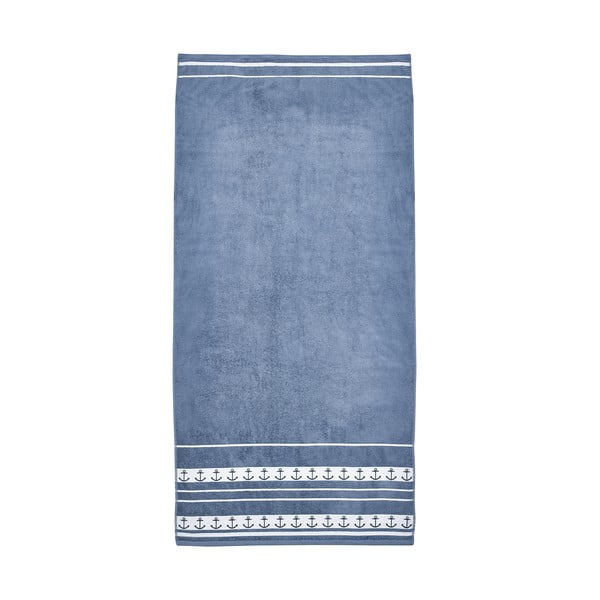 Telo mare blu in cotone 90x180 cm Anchors – Catherine Lansfield