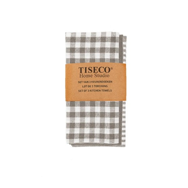 Asciugamani in cotone in set da 3 70x50 cm Lines - Tiseco Home Studio-image-1