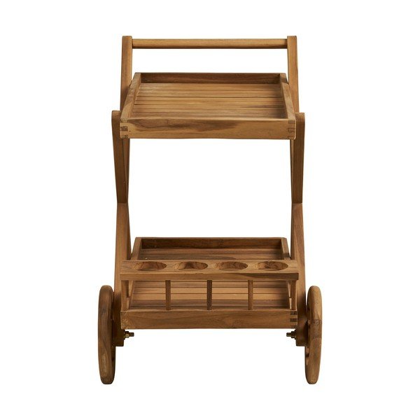 Tavolino da servizio in legno massiccio su ruote 50x86 cm Pasaku – House Nordic-image-4