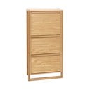 Scarpiera color naturale con trama in rovere con 3 ripiani NewEst - Woodman