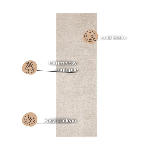 Runner beige , 80 x 250 cm Supersoft - Mint Rugs-image-4