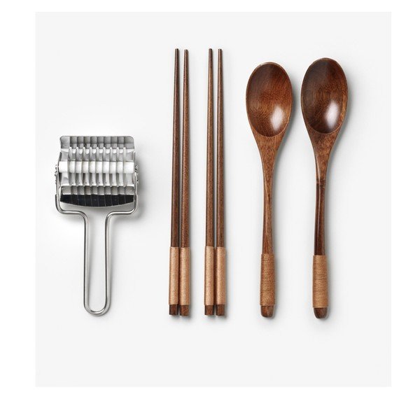 Bacchette in set blu in acciaio inox/in bambù per 2 persone The Essentials - Ramen Tools – Printworks