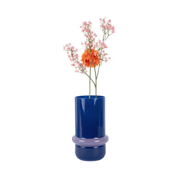 Vaso blu scuro in vetro (altezza totale 22 cm) Animado Anillo – PT LIVING-image-3