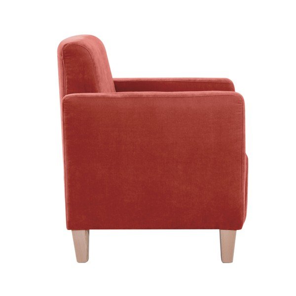 Poltrona rosso mattone Milla Velor - Max Winzer-image-1