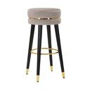 Sedia da bar grigio chiaro in imbottito (altezza della seduta 74 cm) Paris – Mauro Ferretti