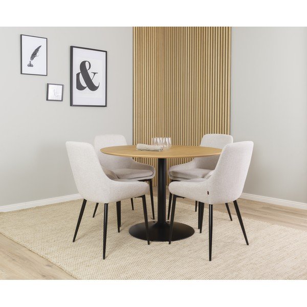 Tavolo da pranzo rotondo con piano in rovere ø 110 cm Taco - Tenzo-image-1