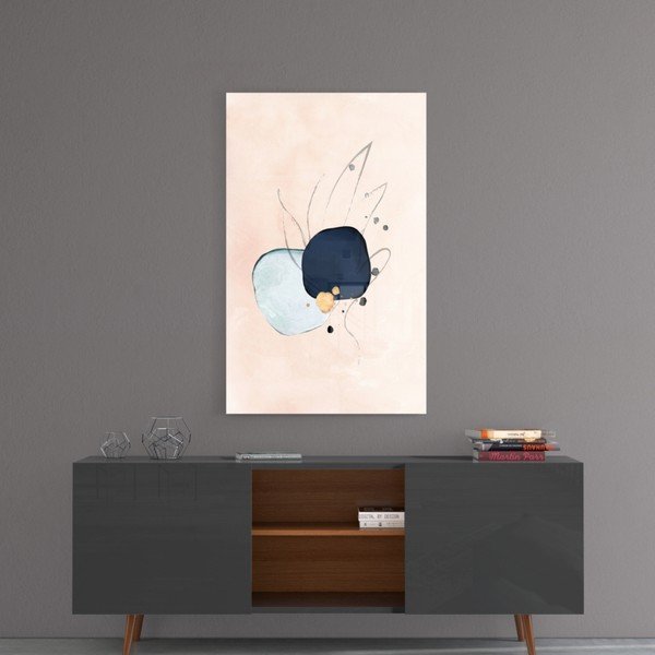 Pittura su vetro Mano, 46 x 72 cm Abstract - Insigne-image-1