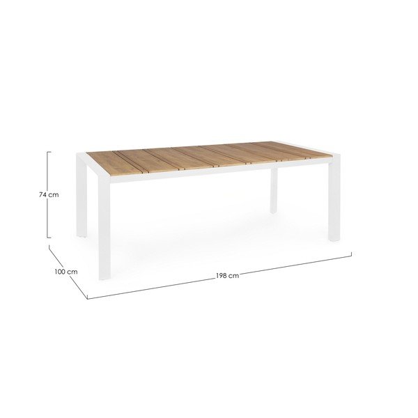 Tavolo da pranzo da giardino in alluminio 100x198 cm Elias   – Bizzotto-image-4