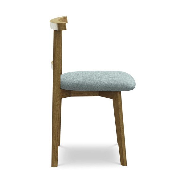 Sedia da pranzo blu in legno massiccio Ohelo – Makamii-image-2