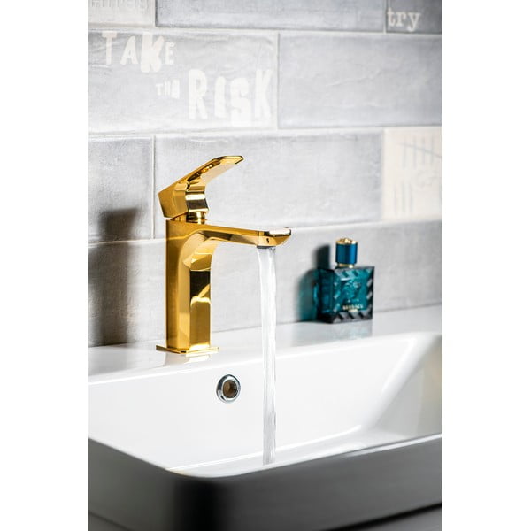 Rubinetto per lavandino dorato verticale Spy – Sapho-image-2