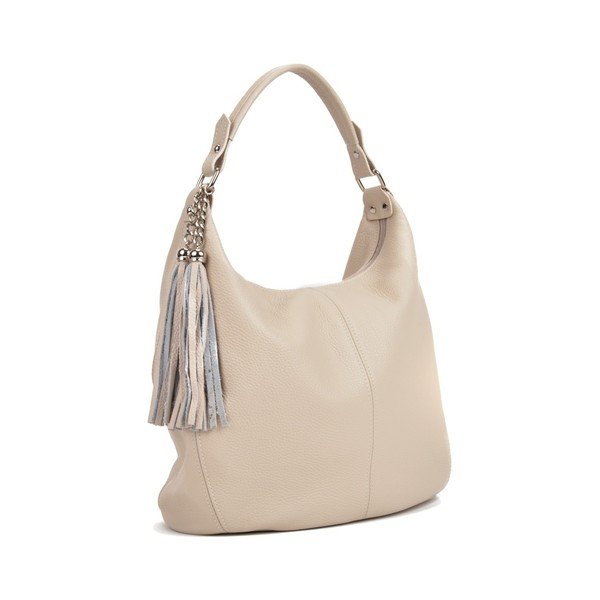 Béžová kožená kabelka Sofia Cardoni Bruhna-image-4