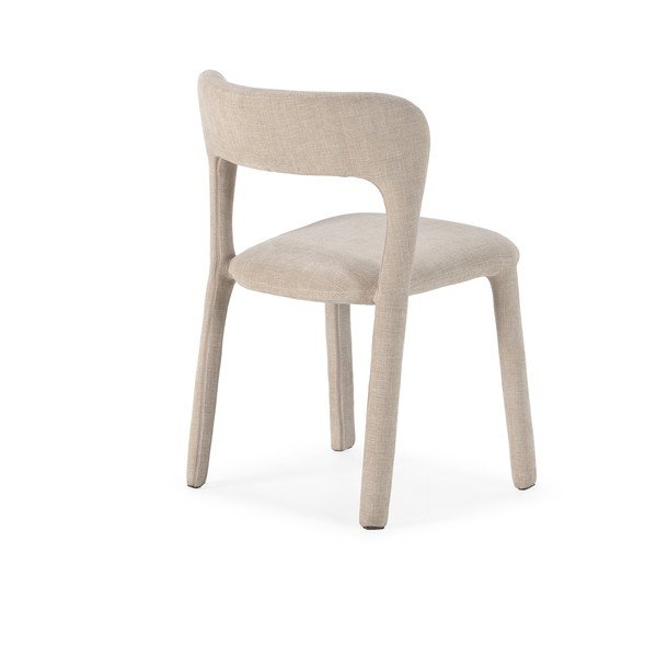 Sedia da pranzo beige imbottito Lilia – MOME-image-1