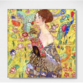 Riproduzione di Gustav Klimt - Signora con ventaglio, 50 x 50 cm Gustav Klimt - Lady with fan - Fedkolor