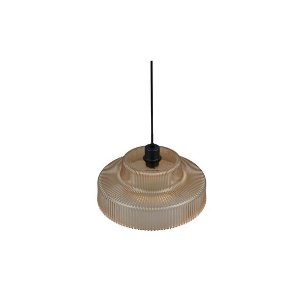 Lampadario color ambra con paralume in vetro ø 35 cm Abella – Reality-image-3