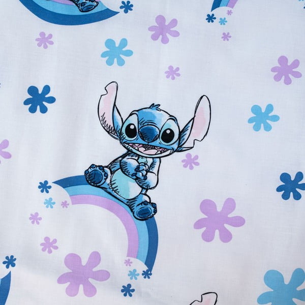 Set copripiumino e federa da bambini bianco/blu in cotone per culla 135x100 cm Lilo and Stitch "Rainbow" – Jerry Fabrics-image-4