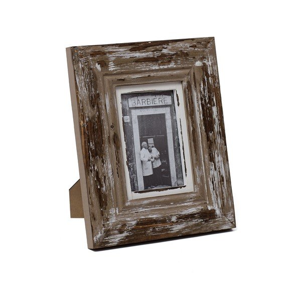Hnědý dřevěný fotorámeček Ego Dekor, na fotografii 13 x 18 cm