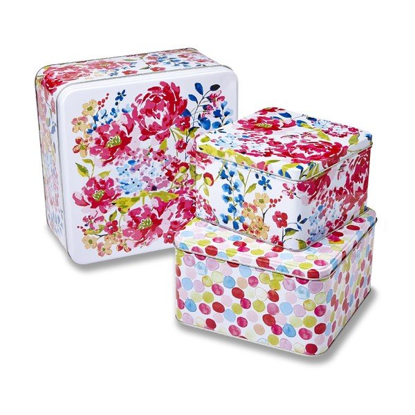 Sada 3 boxů Cooksmart England Floral Romance