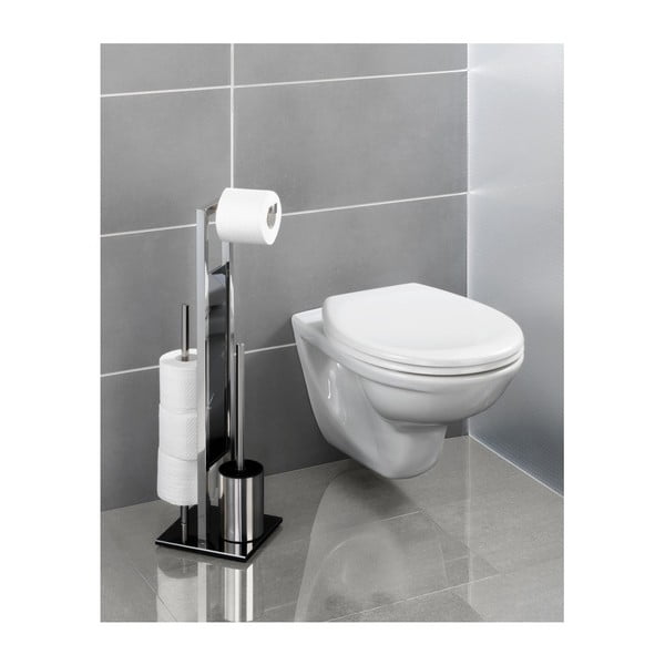Scopino con supporto per carta igienica Rivalta - Wenko-image-1