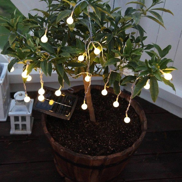 Catena luminosa con alimentazione a pannelli solari numero lampadine 20 pz lunghezza totale 475 cm Globini – Star Trading-image-1