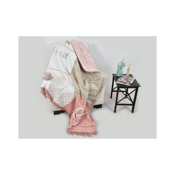 Coperta di cotone Candy Pembe, 220 x 180 cm - Armada-image-2
