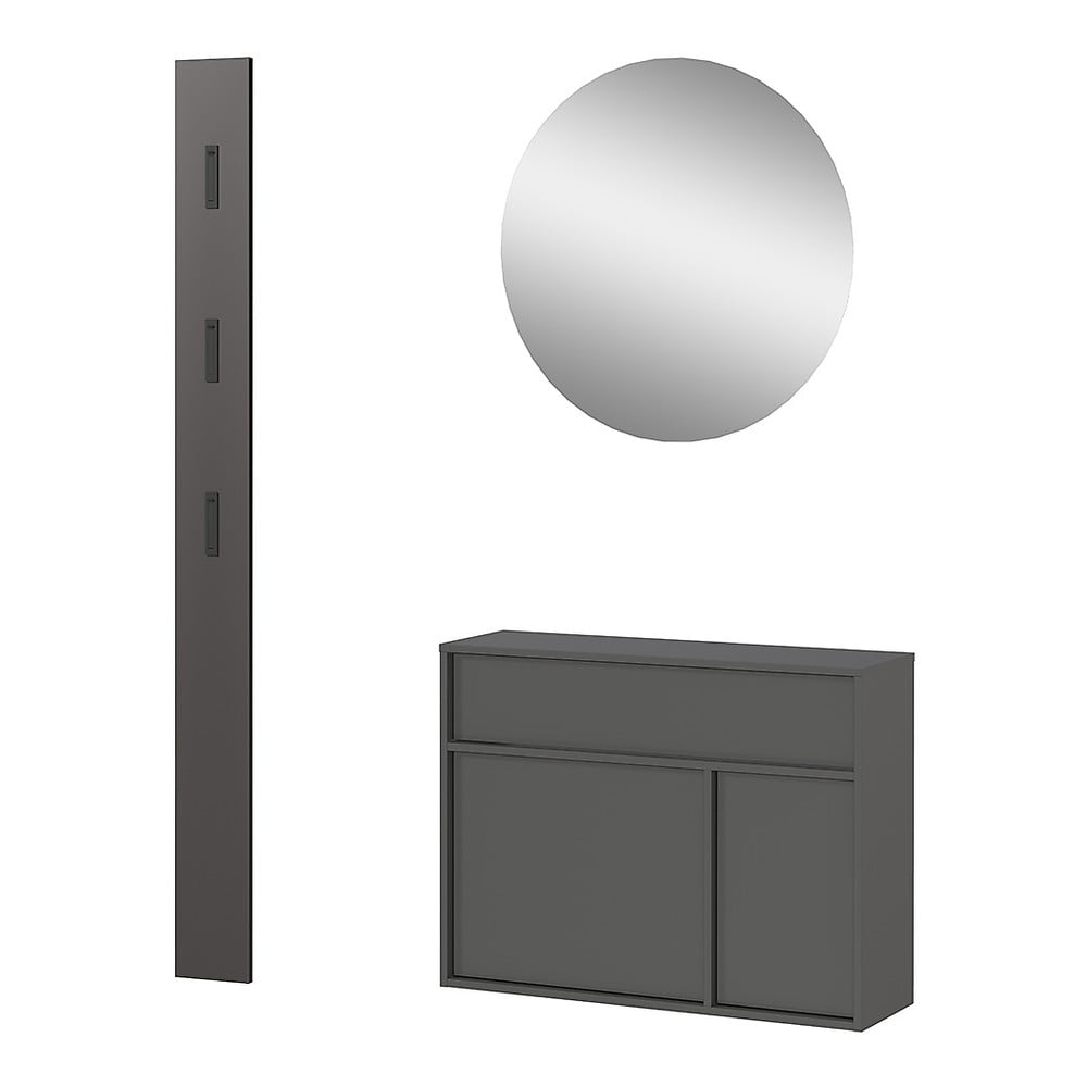 Set da corridoio color antracite Ameca 2.0 - Germania | Set di mobili da ingresso