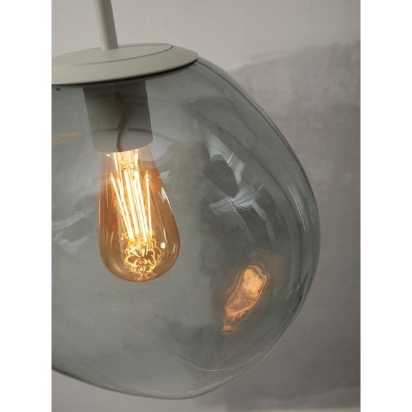 Lampada a sospensione grigia con paralume in vetro ø 12 cm Helsinki - it's about RoMi-image-2