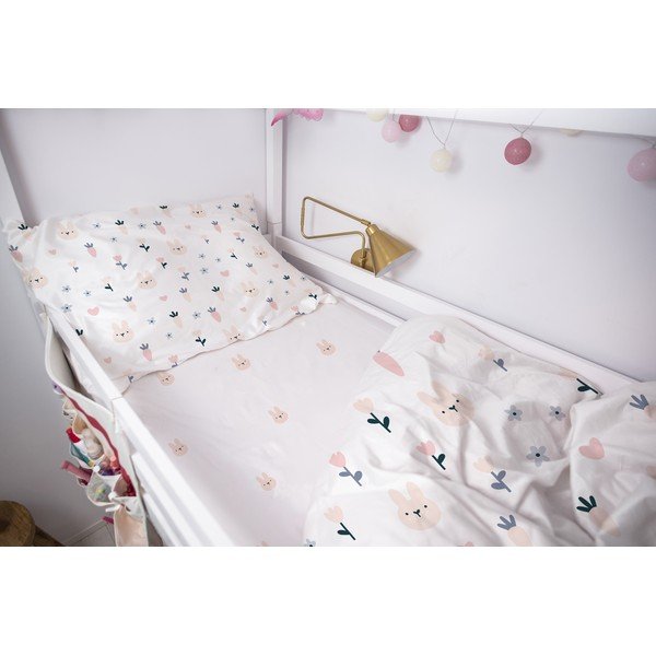 Lenzuolo per culla in cotone sateen 120x60 cm Sweet Bunnies - Butter Kings-image-1