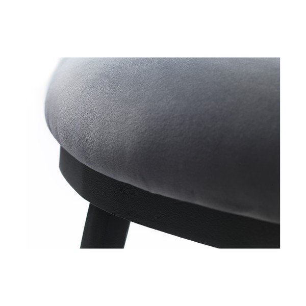 Panca grigia in velluto Gain - Unique Furniture-image-1