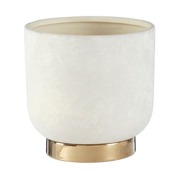 Vaso da fiori in gres bianco-oro Callie, ø 16 cm - Premier Housewares