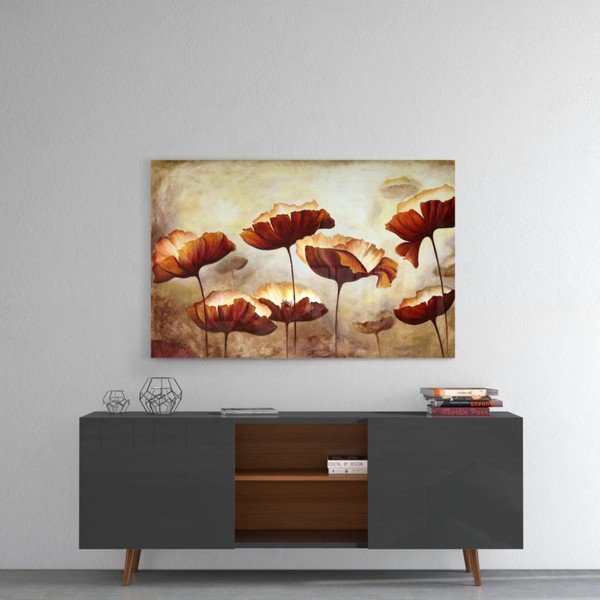 Pittura su vetro , 72 x 46 cm Poppy - Insigne-image-1