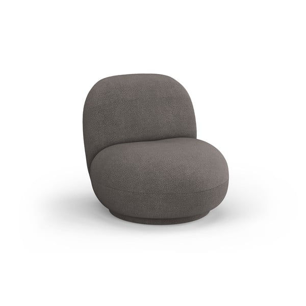 Poltrona grigia in tessuto bouclé Chuck - Micadoni Home